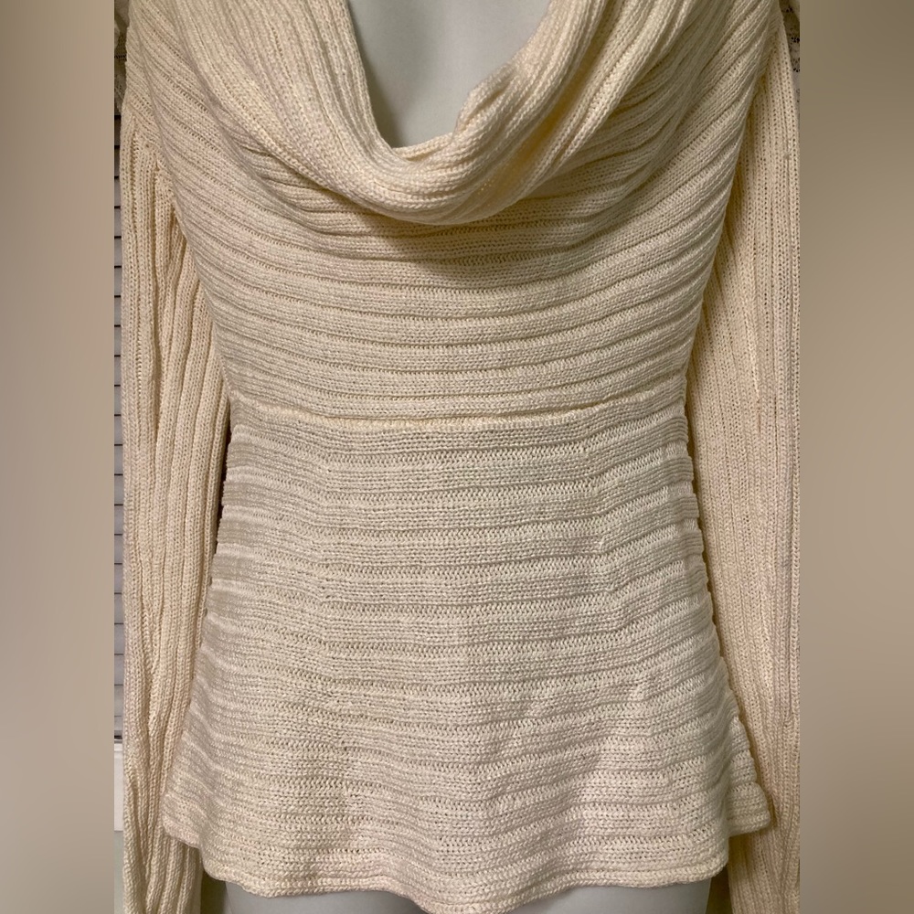 Ivory Off Shoulder Sweater - Picture 6 of 10